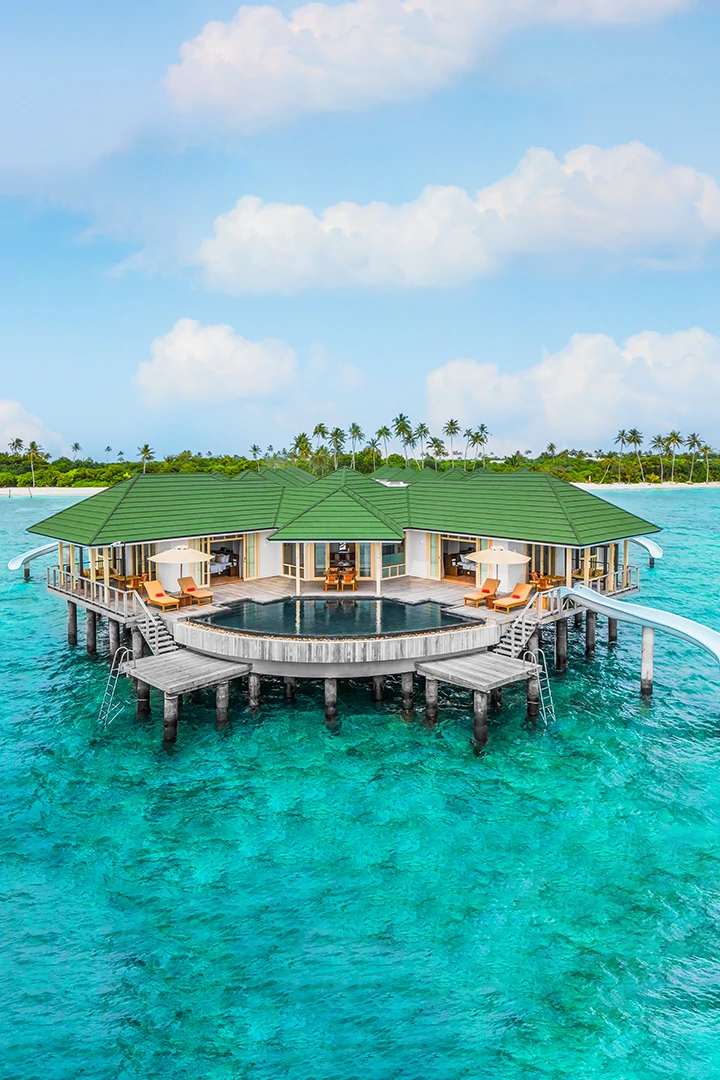 Grand Water Pavilion with Pool + Slide