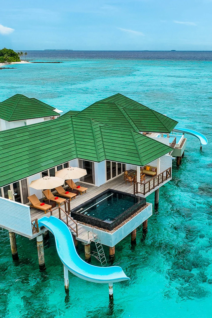 Water Pavilion with Pool + Slide